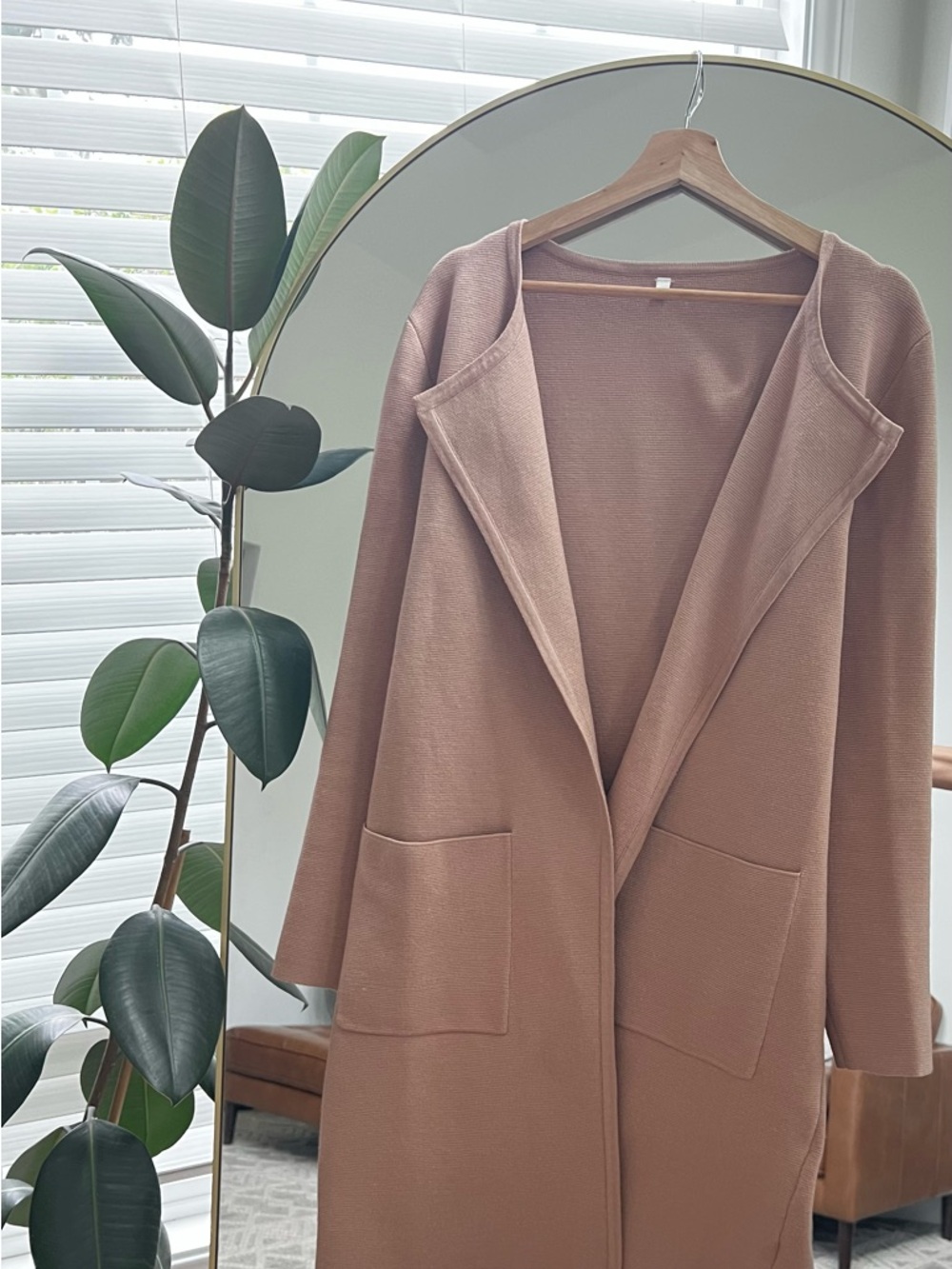 EUC Beige Open-Front Women's Sweater Coatigan